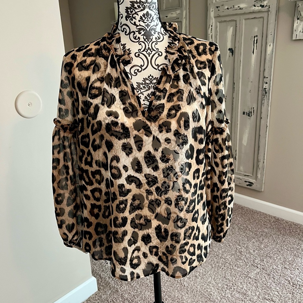 Banana Republic Leopard Print Blouse
